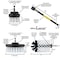 Drill Brush Power Scrubber By Useful Products 5 in W 7 in L Brush, White W-S-42J-5X-QC-DB - alternate 7